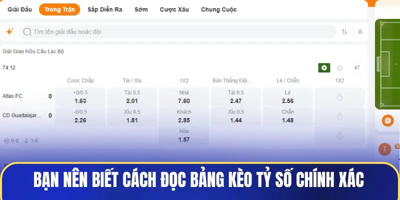 Bạn nên biết cách đọc bảng kèo tỷ số chính xác