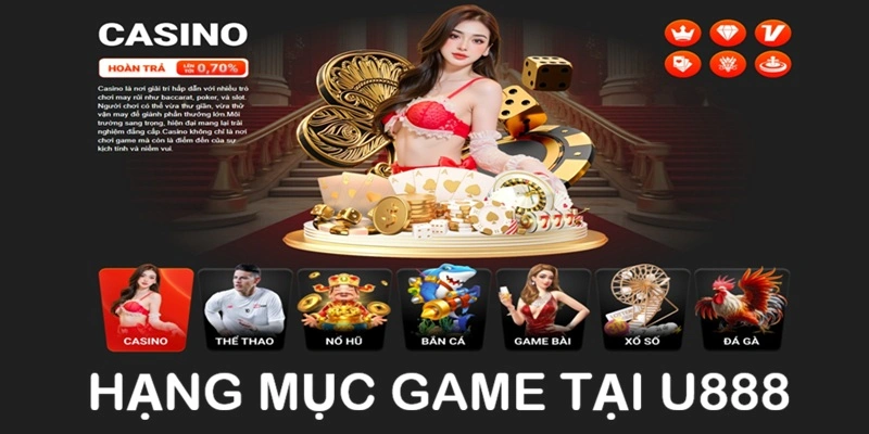 Những hạng mục game tại U888